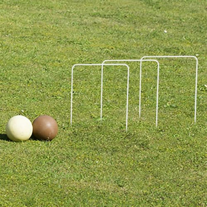 12 Pcs Metal Croquet Wickets Replacement Hoops with White Coating, Heavy Duty Outdoor Backyard Lawn Croquet Gates for Family Lawn Games