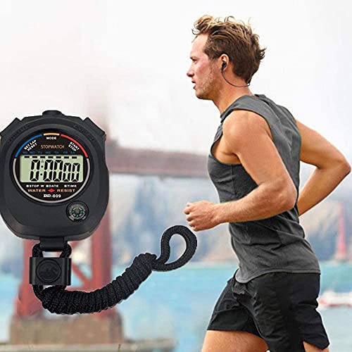 Multi-Function Electronic Digital Sport Stopwatch Timer, Large Display with Date Time and Alarm Function,Suitable for Sports Coaches Fitness Coaches and Referees (10pack) - style: 10pack