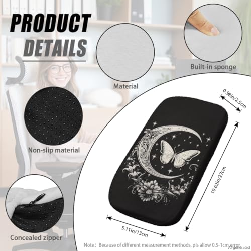Hummingbird Computer Chair Cover Flower Desk Chair Arm Pads 4-Pc Set Pet Friendly Easy to Clean Desk Chairs Covers Slipcovers for Office and Rotating Chairs - color: Hummingbird Flower