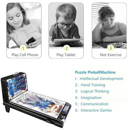 Professional Pinball Machine Full Size, Electronic Pinball Machines Toys with Light, Sound Effects and Digital-Counter, Classic Desktop Pinball Game for Home/Bar
