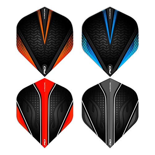 RED DRAGON Hardcore Selection Pack Extra Thick Standard Dart Flights - color: Black V