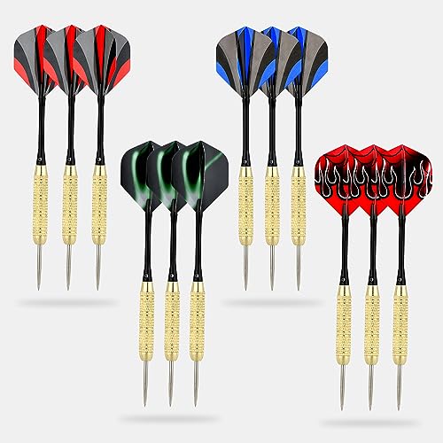 Steel Tip Darts Set 18 Grams15 Pack Steel Barrels - style: m alu 12
