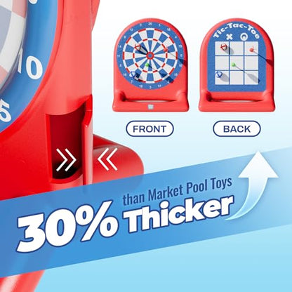 Funscape Kids Inflatable Dartboard Pool Toy, Fun Swimming Pool Soft Ball Toss Game, Outdoor Yard Water Target Sports Activity, Cool Summer Beach Party Gift 3 4 5 6 7 8 Yr Boy Girl Child-Dartboard