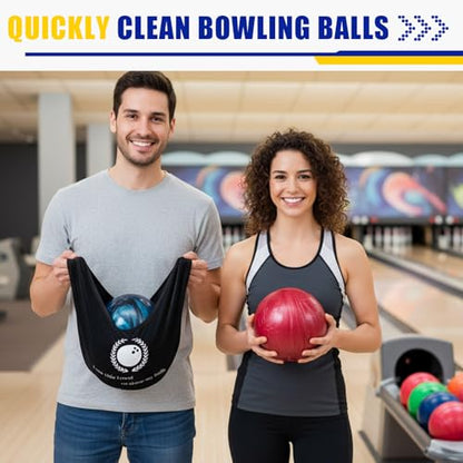 Civaner 3 Pack Bowling Ball Seesaw Bowling Ball Polisher Washable Bowlings Accessories Giant Bow Ling Balls Polisher Cleaner Towel Seesaw Holder Towel Bag Black - style: Novel