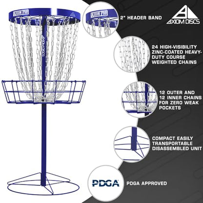 Axiom Discs Pro 24-Chain Disc Golf Basket - color: Royal