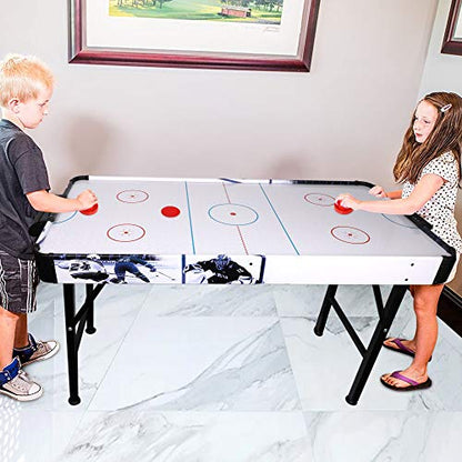 Point Games Air Hockey Table for Kids - Electric Powered Air Hockey Game - Foldable & Tabletop - Air Hockey for Kids & Adults - Games for Girls & Boys