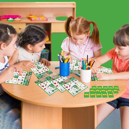Football Games for Kids,Football Bingo Cards,24 Players Football Birthday Party Decorations Favors Supplies for Family Night Group Activities