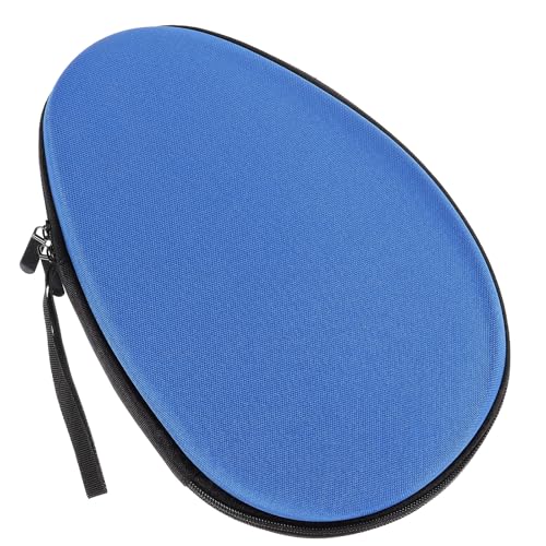 TOYANDONA Table Tennis Paddle Hard Case Storage Bag Eva Protective Organizer for Sports with Fixed Compartments, Blue Gourd Shape Suitable for Paddle and Ball Storage