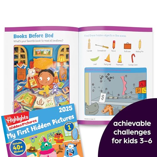 Highlights My First Hidden Pictures 2025 Activity Books for Kids Ages 3-6, 4-Book Set of Travel-Friendly Screen Free Seek and Find Fun with Stickers