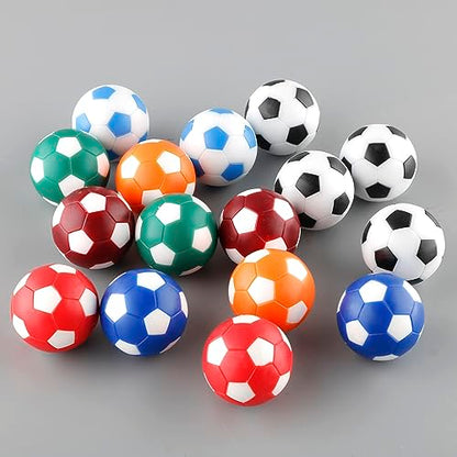 BQSPT 32mm Foosball Balls Foose Balls Table Soccer Game Replacement Foosballs 16pcs,Foosball Multicolor Official 32mm Mini Table Footballs Ball Accessory (16 Pack)