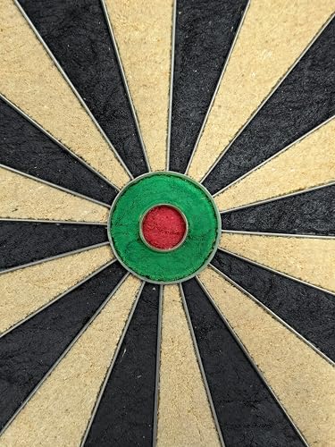 Professional Sisal Dartboard - 18" Brazilian Sisal Dart Board with Ultra-Slim Triangle Wire & Staple-Free Bullseye - Self-Healing Fiber Board for Steel Tip Darts
