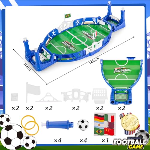 3 otters Mini Bowling Set & Mini Soccer Board Game Bundle – Fun Tabletop Games for Kids, Adults & Family Parties, Perfect Stocking Stuffers