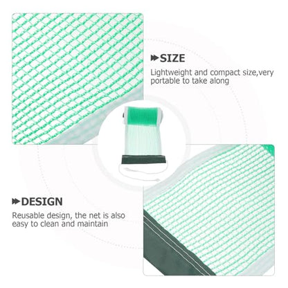 Portable Foldable Table Tennis Net with Bright Green Polyethylene Mesh Indoor Outdoor Pong Net for Standard Tables Easy to Install for Active Play and Training