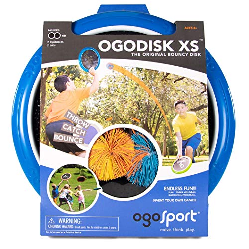 OgoDisk XS Disc Set with 2 OgoSoft Balls - 12" Bouncy Disc Toy Outdoor Lawn Pool - Throw, Throw, Throw, Catch Game - Kids & Adults Ages 8+