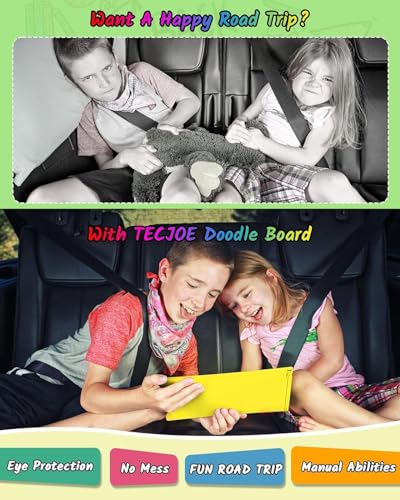 TECJOE 2 Pack LCD Writing Tablet, 8.5 Inch Colorful Doodle Board Drawing Tablet for Kids, Kids Travel Games Activity Learning Toys Birthday Gifts for 3 4 5 6 Year Old Boys and Girls Toddlers - color: Yellow Green