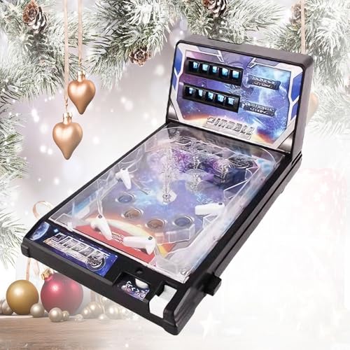 Desktop Pinball Machine Kit, Desktop Ball Shooting Toy for Home, Mini Pinball Game for Friends Boys Girls, Arcade Electronic Pinball Shooting Toy
