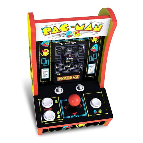 Arcade1Up Pac-Man Countercade Countertop Arcade Machine with 3 Retro Games, 7" LCD Screen and Full Size Real Feel Joysticks and Buttons - style: Pac-Man