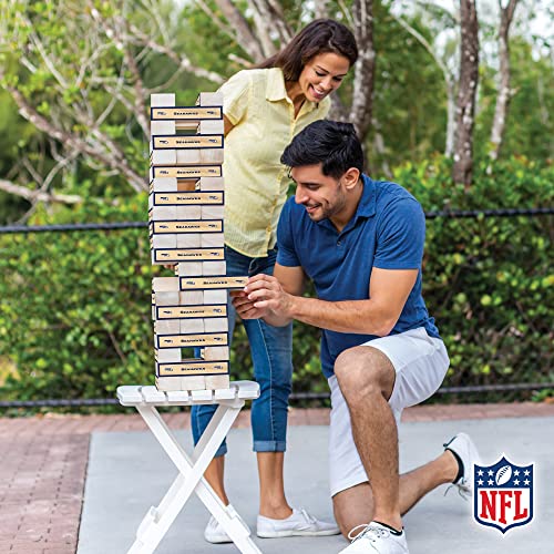 Wild Sports NFL Giant Stacking Wooden Blocks – Tumbling Tower Classic Family Game Stacks – Great Gift for Any Football Fan! - color: Seattle Seahawks