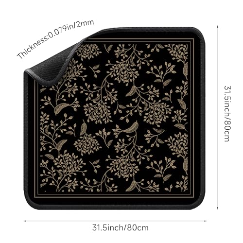 Mahjong Mat for Table - Durable Mahjong Table Cover with Unique Design, Premium Mahjong Accessories, Perfect Mahjong Gifts for Women, Game Mat for Mahjong and Board Game Enthusiasts (Noir Floral) - style: Noir Floral
