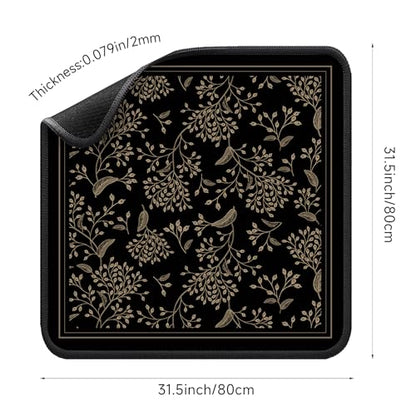 Mahjong Mat for Table - Durable Mahjong Table Cover with Unique Design, Premium Mahjong Accessories, Perfect Mahjong Gifts for Women, Game Mat for Mahjong and Board Game Enthusiasts (Noir Floral) - style: Noir Floral
