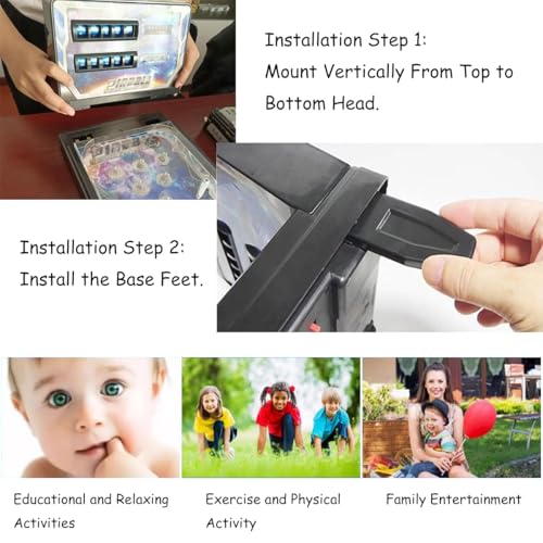 Pinball Machine, Electronic Pinball Ball Shooting Game, Desktop Puzzle Pinball Toys with Light and Sound Effects, Digital-Counter, Birthday Party Gift