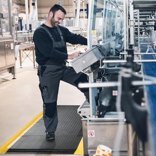 3 x 7 FT Anti Fatigue Mats Industrial 15/16 Inch Thick Soft Sponge Ergonomic Mat Durable Heavy Duty Diamond Plate Work Mat for Standing Non Slip Industrial Grade Floor Mat for Leg & Back Pain - size: 84"L x 36.2"W x 0.9"Th