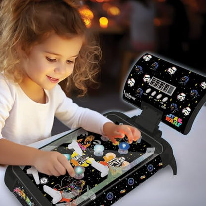 Lexibook, Star Wars, Electronic Table Pinball, Digital Score with LED Screen, Sound & Light Effects, 4 Flippers, Star Wars Design, Black, JG610SW