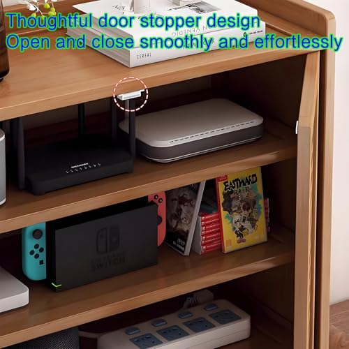 Audio Video Media Stand Cabine,Media Storage Cabinet,Modern AV Cabinet,AV Rack Gaming Cabinet,AV Stereo Cabinet,Wood Stereo Cabinet,Stereo Cabinet Media Stand,Audio Video Media Stand(White,59x25x97cm/ - color: White, size: 59x25x97cm