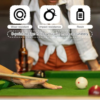 NQEUEPN 2pcs Billiard Training Cue Ball, Pool Training Balls Billiards Practice Accessories Billiards Training Pool Table Training Red Dot Cue Ball for Beginner Games Sports Billiard Table Trainer