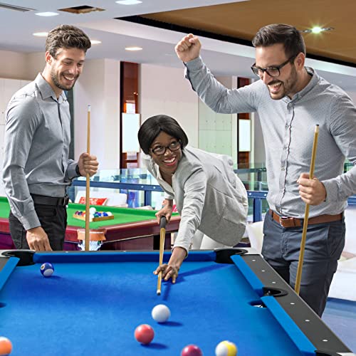 Goplus 6 FT Folding Pool Table, 76 Inch Portable Billiard Tables for Adults W/Foldable & Locking Legs, Adjustable Feet, Full Accessory Kit of 2 Cues, 16 Billiard Balls, Triangle, Brush, Chalk