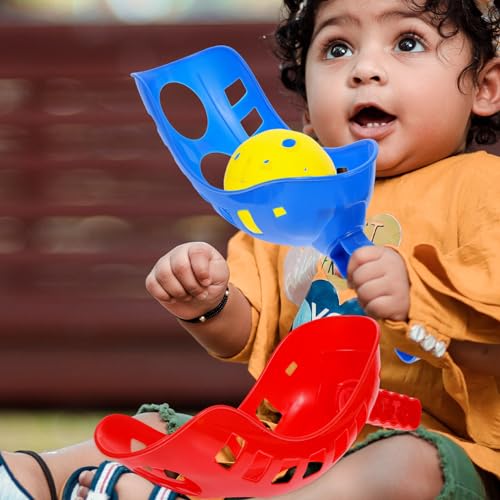 balacoo Scoop Ball Game Toss and Catch Set Lightweight Outdoor Toys for Kids Ages 3-5 Portable Hand-Eye Coordination Sports Activity for Family Fun