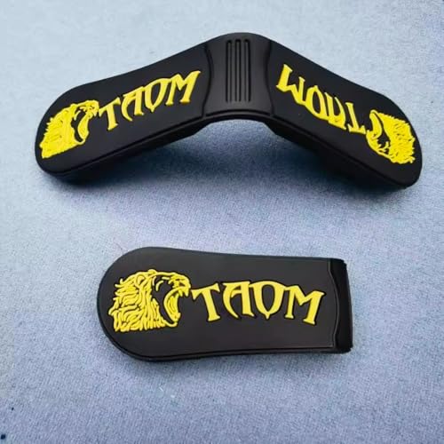 TAOM Pool Chalk Holder Round Shaped Practical Tool Billiards Accessories Magnetic Mini Chalk Tip Case Container Round Box Billiards - color: 2-Yellow with Silicone Clip