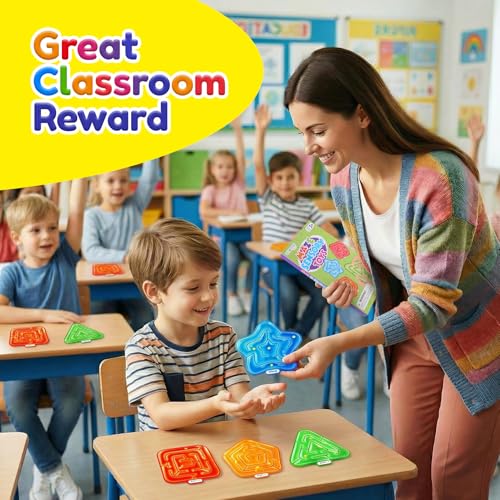 LESONG Sensory Fidget Toys for Kids: 4 Pack Squishy Gel-Filled Fidget Maze for Special Needs - Calming Sensory Toys for Autism ADHD Classroom Prizes - Travel Games for Boys Girls Car Road Trips - style: 4 Pack-Maze