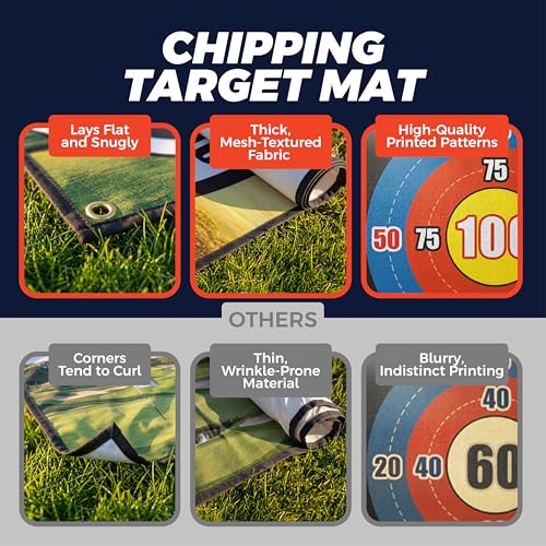 TOY Life Chipping Golf Practice Mats Golf Game Training Mat Indoor Outdoor Games for Adults Family Kids Outdoor Play Equipment Stick Chip Golf Set Backyard Game(Patented) - style: Dart Board Style