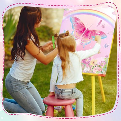 PLULON Butterfly Party Pin Game for Kids Pin The Tail on The Butterfly Birthday Game Poster for Boys Girls Birthday Party Favors Wall Decorations Classroom Activities - style: Butterfly
