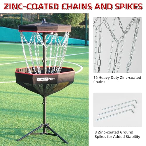 Port Disc Golf Basket and Disc Golf Starter Set Bundle