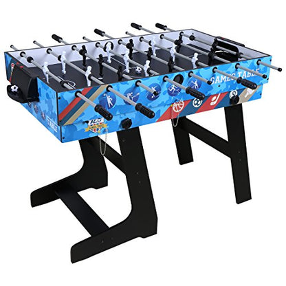 HLC 4FT Multi Function Combo Game Table with Pool Billiard Slide Hockey Foosball Basketball and Table Tennis