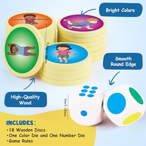 Quilinz Move and Match Game, Happy Move Board Game and Dice Game, Exercise Body and Balance Coordination, Social and Motor Skills for Kids, Daily Exercise for Family & Group Fun, Indoor and Outdoor