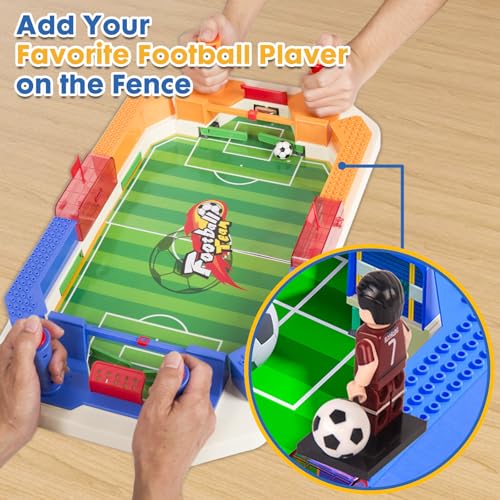 PowerKing Portable Foosball Table - Mini Tabletop Sports Game for Competitive Family Fun - color: Green-E014