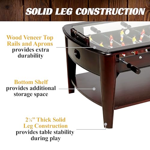 Barrington Foosball Multiple Styles Soccer Foosball Tables, Durable & Stylish Designs with Tabletop Sports Soccer Balls, Perfect for Family Game Rooms - style: 42 In. Coffee Table