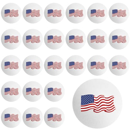 24 Pcs Independence Day Table Tennis Balls Bulk, 40mm Ping Pong Balls, 250th Anniversary Patriotic America Flag Funny Toys for 4th of July Party Gift. - style: Flag style