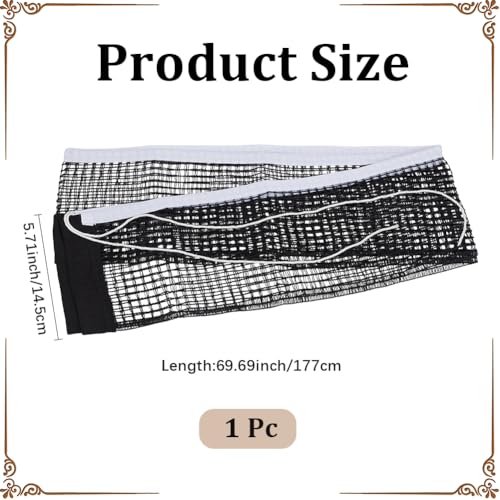 CREATCABIN Table Tennis Net Black Ping Pong Net Replacement Portable Easy Setup Ping Pong Table Net String Tension Equipment Accessories for Any Table Training Competition Indoor Outdoor 70 x 5.7 Inch