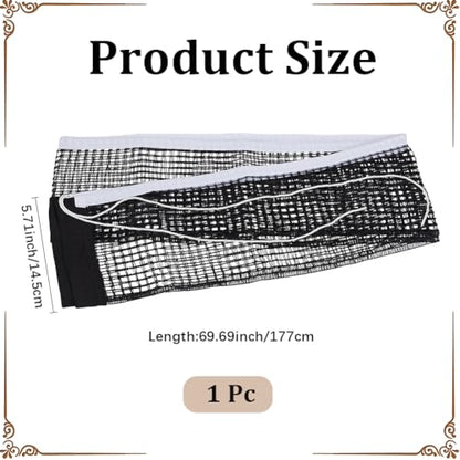 CREATCABIN Table Tennis Net Black Ping Pong Net Replacement Portable Easy Setup Ping Pong Table Net String Tension Equipment Accessories for Any Table Training Competition Indoor Outdoor 70 x 5.7 Inch