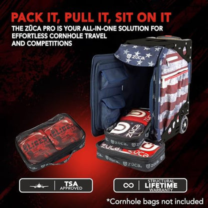 ZUCA Pro - Old Glory/Black - color: Pro - Old Glory CH w/ Black Frame, style: Pro