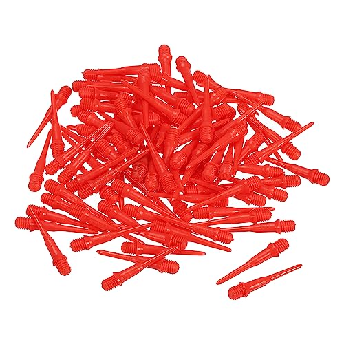 PATIKIL Plastic Dart Tips, 2BA Thread Soft Dart Plastic Tip Soft Tip Dart Accessories - color: Red