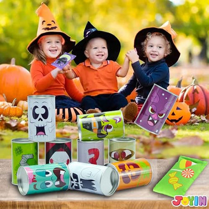 JOYIN 13 Pcs Halloween Carnival Can Bean Bag Toss Games for Kids & Adults Trick or Treat Decoration, Home Decor Party Favors Supplies, Homeschooling Backyard Game - style: Carnival Games
