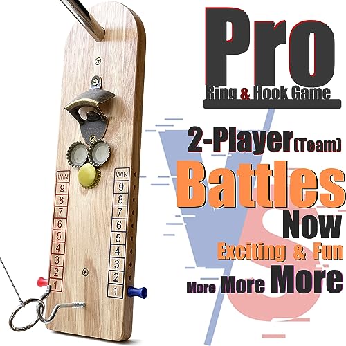 Hook and Ring Toss Game Bottle Opener Ring Toss Game for Indoor Outdoor Party Man