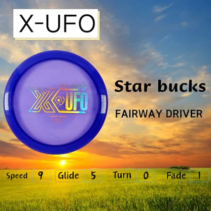X-UFO Disc Golf Set - Disc Golf Starter Set, Includes 1 Putter, 1 Driver, and 1 midrange disc, Weighing 170-178 Grams Suitable for Beginners and Professional disc Golf tournaments - color: Set 4