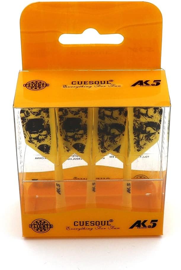 CUESOUL ROST Integrated Dart Flight and Shafts Meduim/Small/Large - color: Yellow Skull, size: Size S-21mm