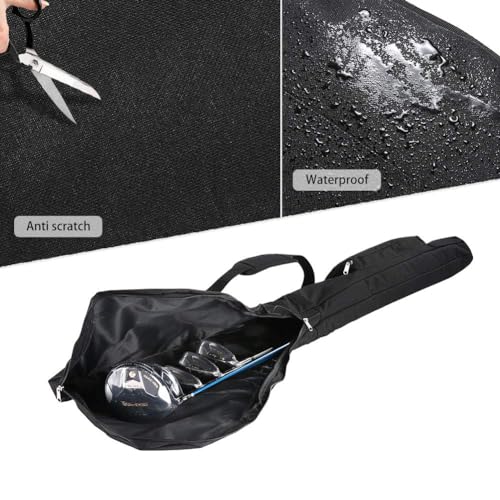 Small Golf Bag for A Few Clubs, Lightweight Golf Sunday Bag, Par 3 Travel Bag, Practice Travel Bag with Carry Shoulder Strap - color: Denim Blue